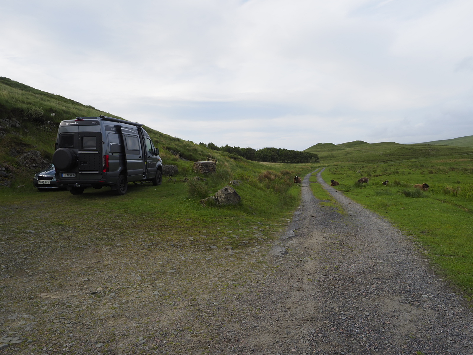 Stellplatz am Ende von Jura